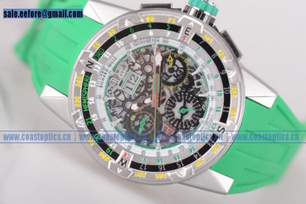 Richard Mille RM60-01 Best Replica Watch Steel Green Rubber